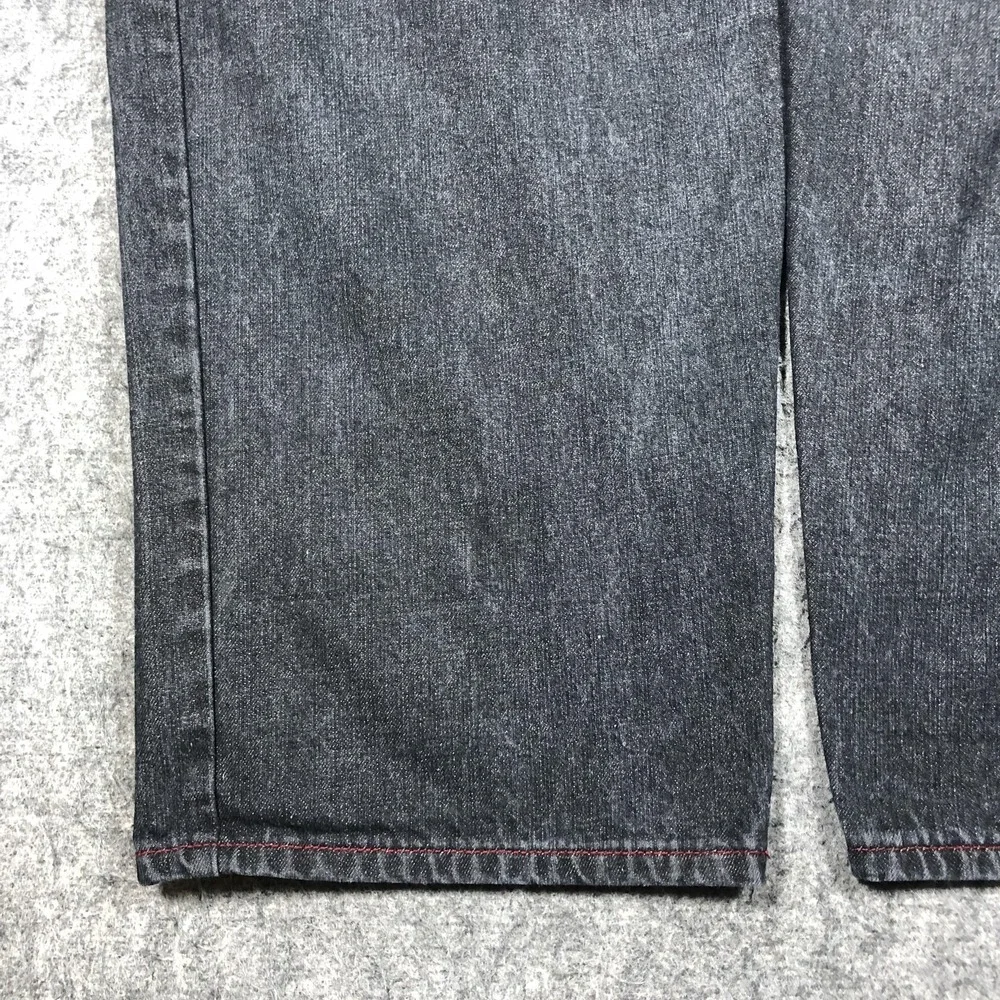 Vintage Akademiks Jeanius Jeans Mens 50x32 Gray Relaxed Wide Leg Denim Big Tall